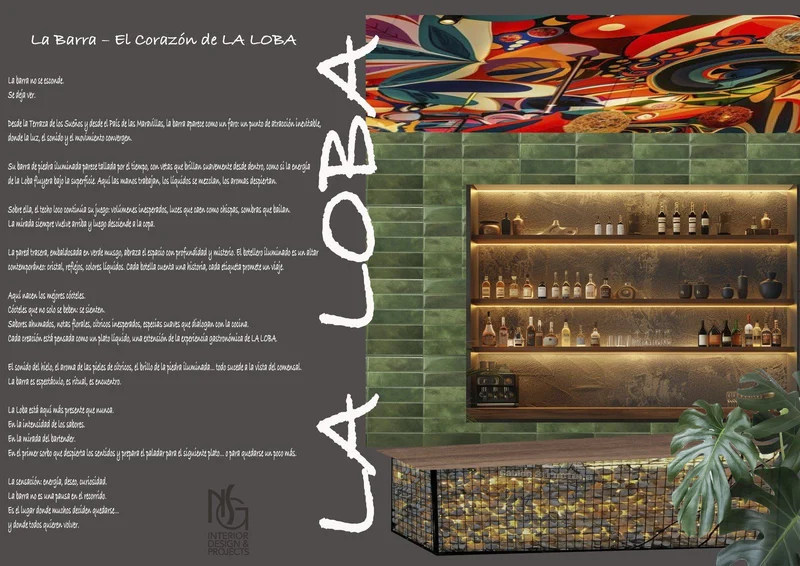 Lámina de concepto: la barra, El Corazón de La Loba