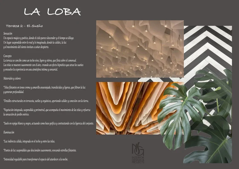 Lámina de concepto: terraza, El Sueño